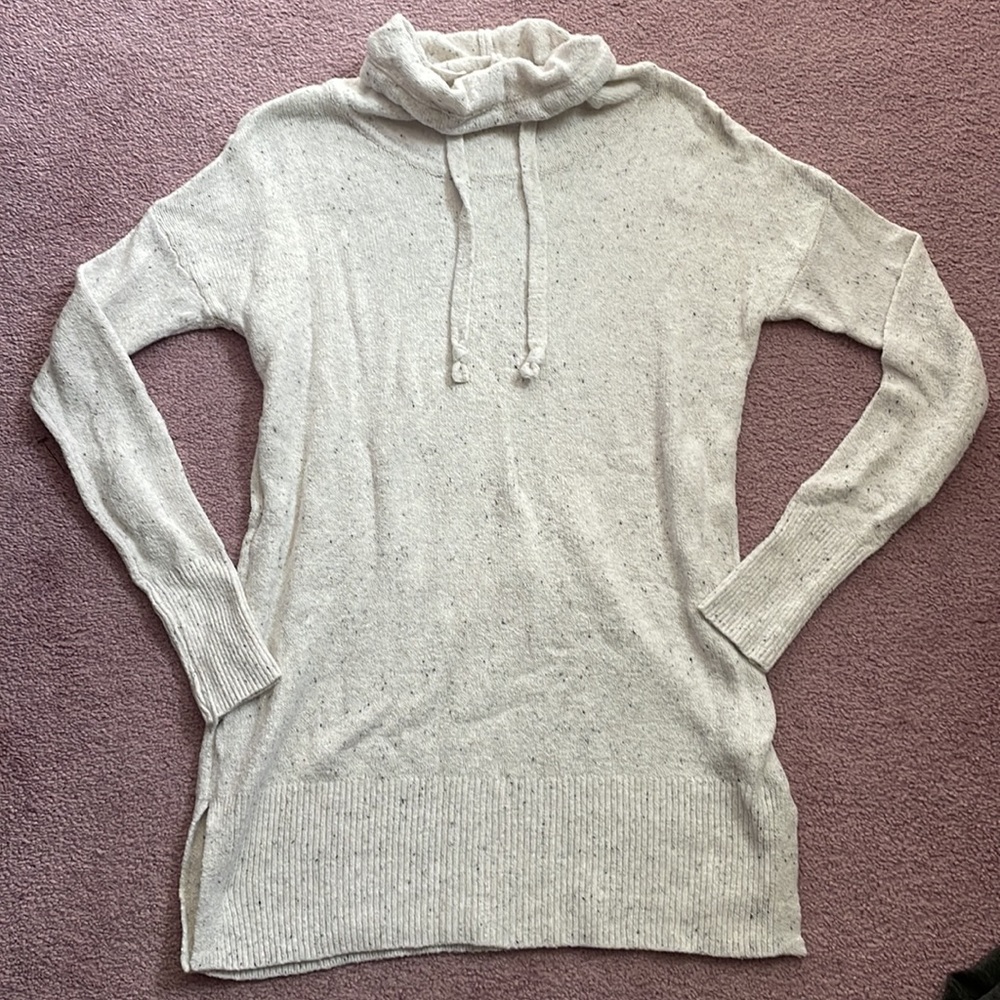 Junior’s Cotton Blend Cowl-Neck Sweater